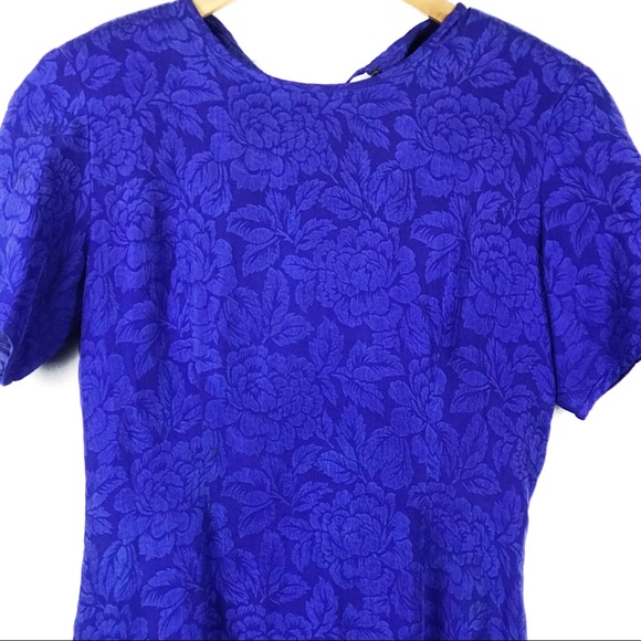 Spenser Jeremy Blue Floral Silk Dress - Picture 5 of 11